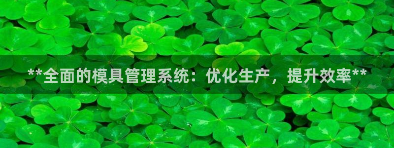 太阳集团电子游戏登录：**全面的模具管理系统：优化生产，提升效率**