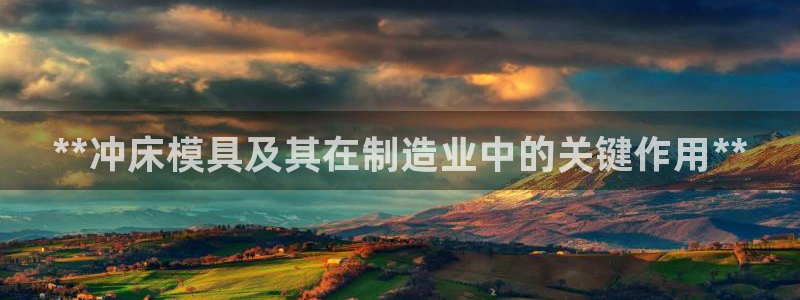 太阳集团电子游戏大全：**冲床模具及其在制造业中的关键作用**